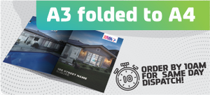 A3 to A4 - Open home brochures